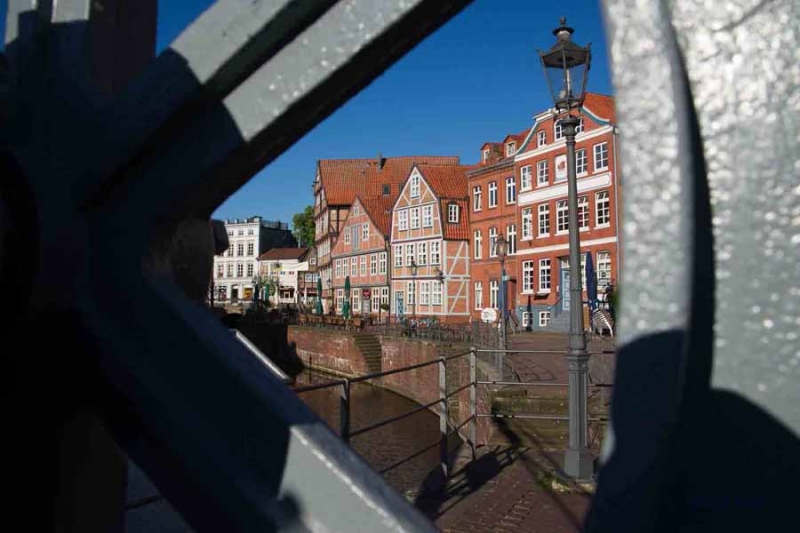 Alter Stader Hafen (Fischmarkt) im Sommer