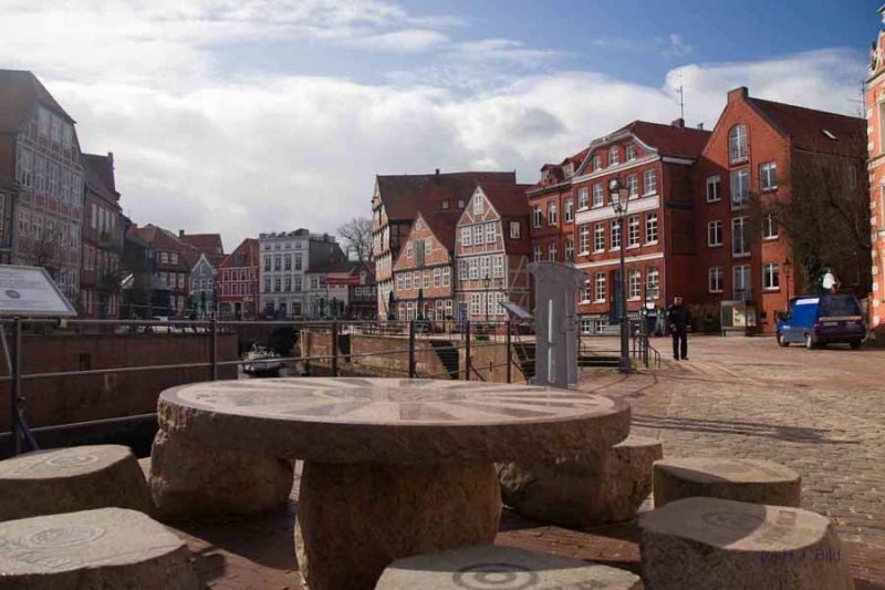 Alter Stader Hafen (Fischmarkt) im Sommer