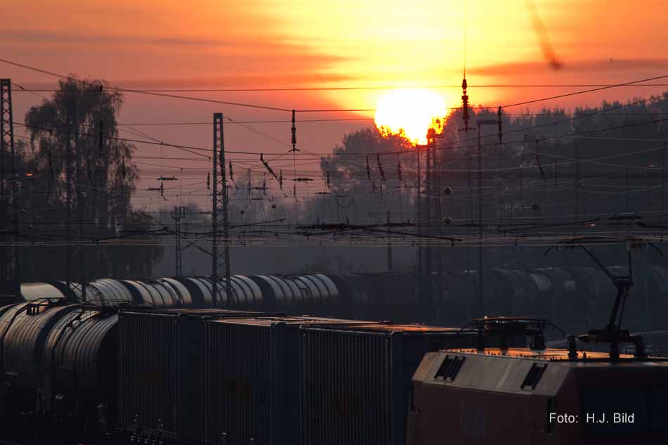 Morgenroete und Sonnenaufgang