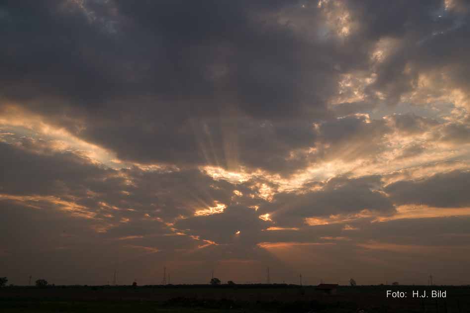 Morgenroete und Sonnenaufgang