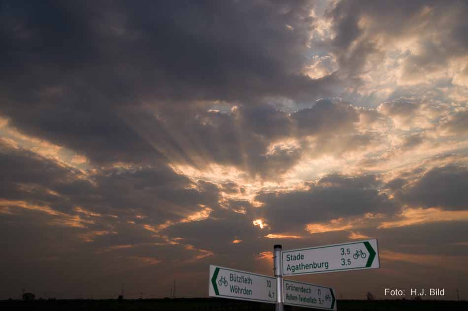 Morgenroete und Sonnenaufgang