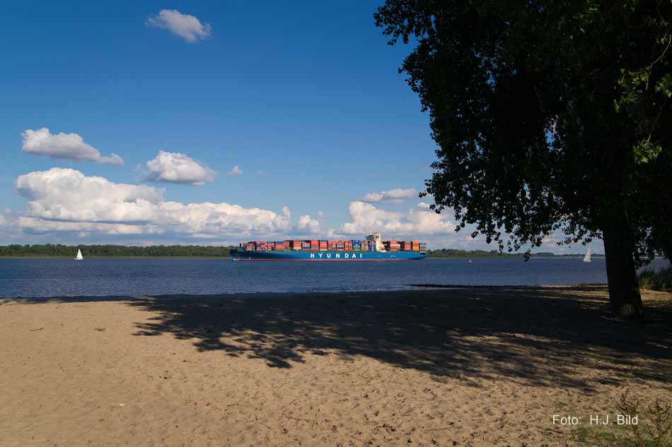 Schiffsverkehr auf der Nieder-Elbe